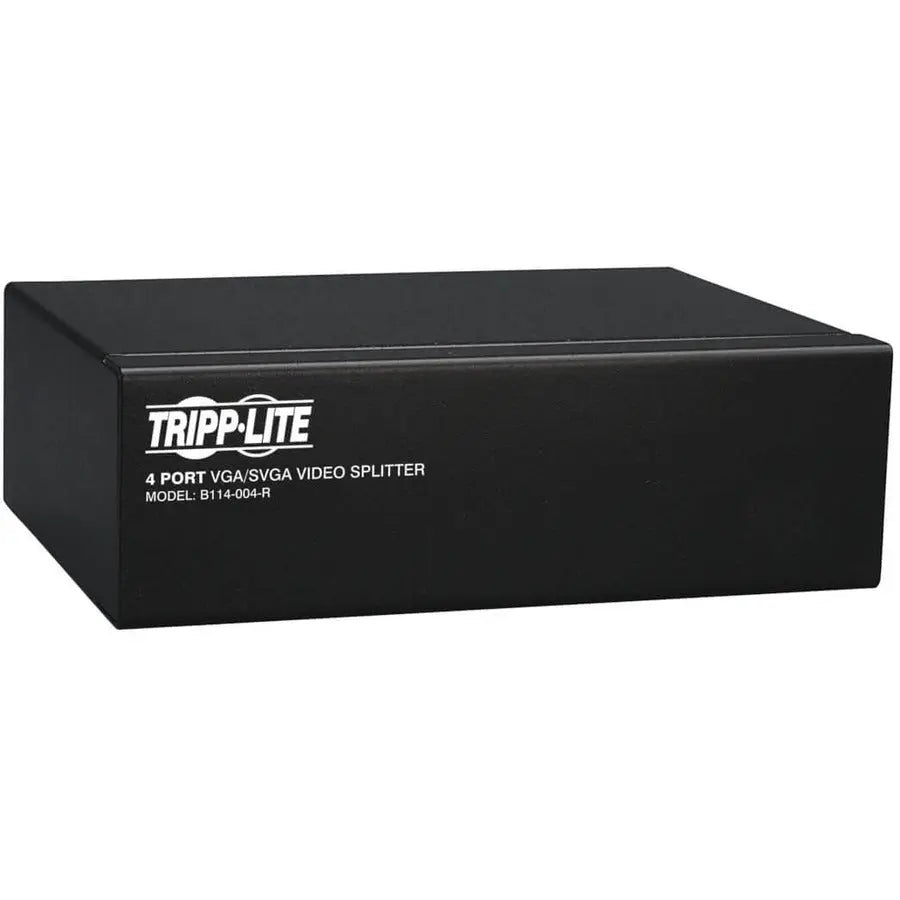 EATON Tripp Lite 4-Port VGA / SVGA Video Splitter Signal Booster High Resolution Video - 4 x D-Sub (HD-15) Monitor, 1 x D-Sub (HD-15) Computer - B114-004-R