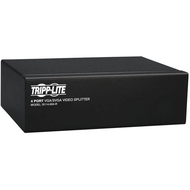 EATON Tripp Lite 4-Port VGA / SVGA Video Splitter Signal Booster High Resolution Video - 4 x D-Sub (HD-15) Monitor, 1 x D-Sub (HD-15) Computer - B114-004-R
