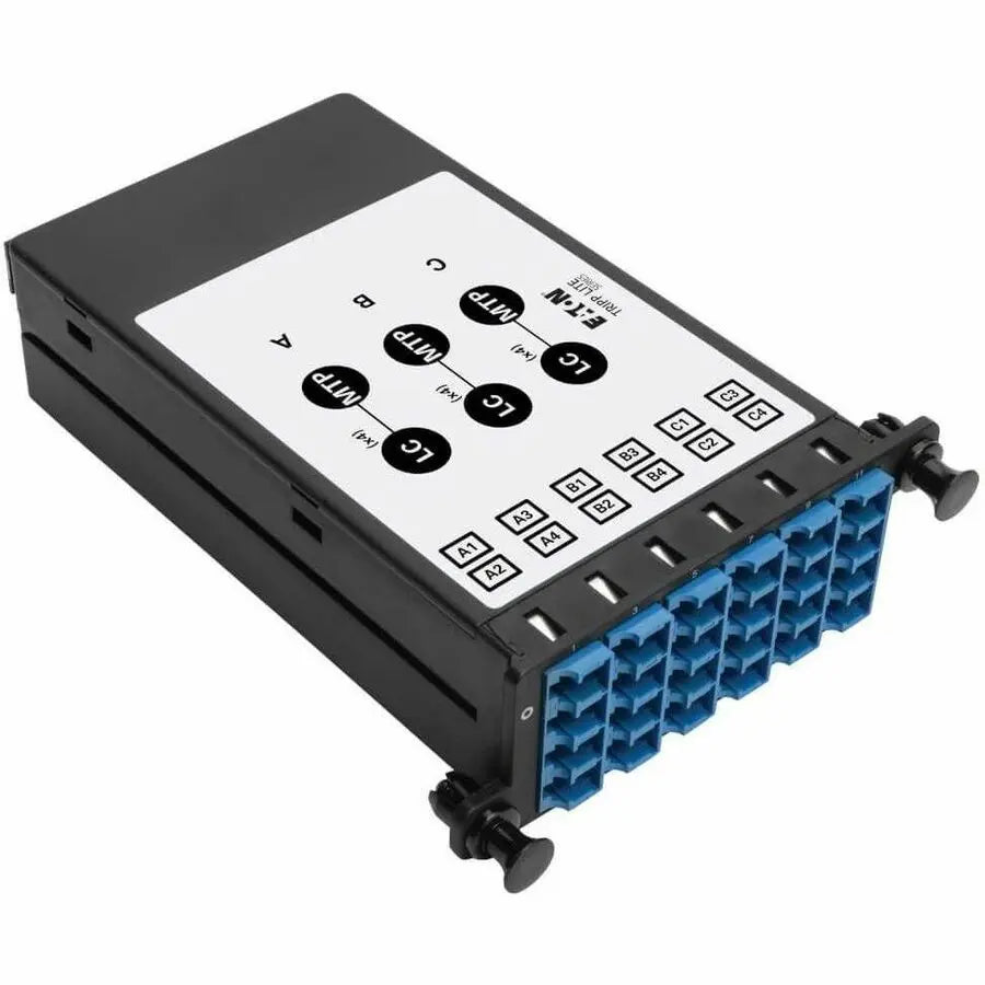 EATON Tripp Lite 40/100GB to 10GB Breakout Cassette MTP/MPO to LC, N482 Chassis - 12 Port(s) - 12 x Duplex - Rack-mountable - N482-3M8L12S