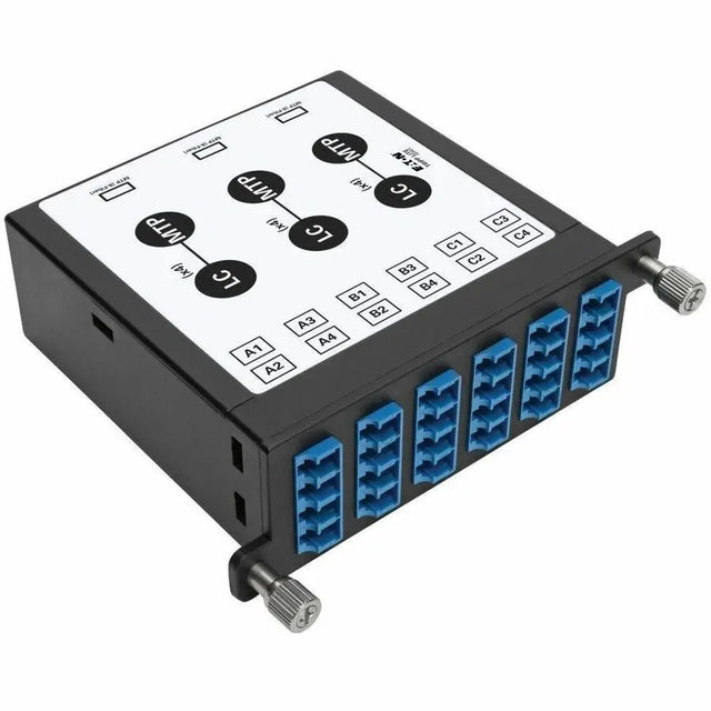 EATON Tripp Lite 40/100GB to 10GB Breakout Cassette MTP/MPO to LC, N484 Chassis - 12 Port(s) - 12 x Duplex - Rack-mountable - N484-3M8L12S