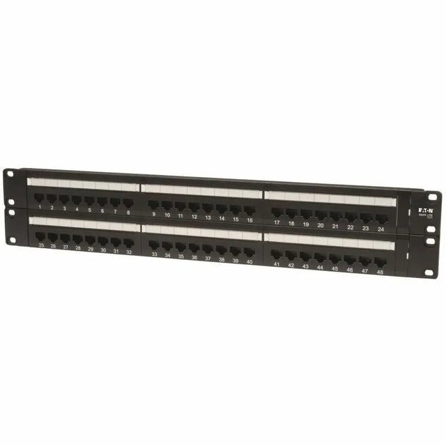 EATON Tripp Lite 48-Port Cat5e Cat5 Rackmount Patch Panel 568B 110 Punch 2URM TAA - 568B, RJ45 Ethernet" - N052-048