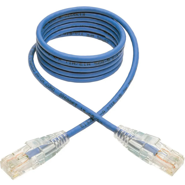 EATON Tripp Lite 4ft Cat6 Gigabit Snagless Molded Slim UTP Patch Cable RJ45 M/M Blue 4' - 4 ft Category 6 Network Cable for Network Device, Switch, Router, Server, Modem, Printer, Computer - First End: 1 x ...  - N201-S04-BL