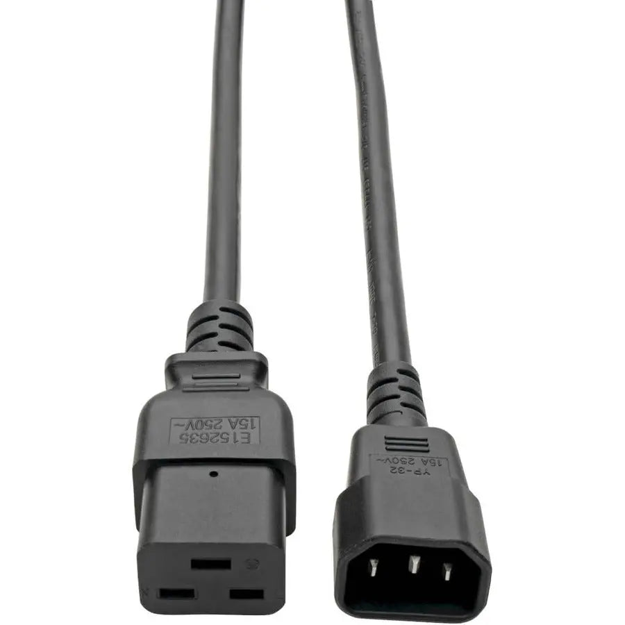 EATON Tripp Lite 4ft Power Cord Extension Cable C19 to C14 Heavy Duty 15A 14AWG 4' - (IEC-320-C19 to IEC-320-C14) 4-ft. - P047-004