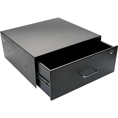 EATON Tripp Lite 4U Locking Rackmount Storage Drawer Rack Enclosures/ Open Frame - 19" 4U Wide Rack-mountable - Black Powder Coat - Cold-rolled Steel (CRS) - 50 lb x Maximum Weight Capacity - SRDRAWER4U