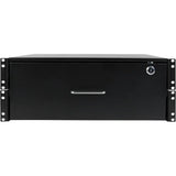 EATON Tripp Lite 4U Locking Rackmount Storage Drawer Rack Enclosures/ Open Frame - 19" 4U Wide Rack-mountable - Black Powder Coat - Cold-rolled Steel (CRS) - 50 lb x Maximum Weight Capacity - SRDRAWER4U