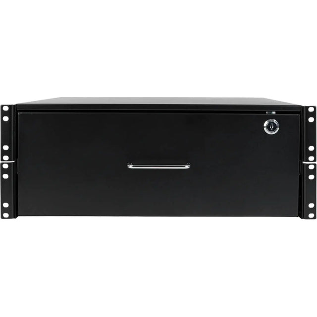 EATON Tripp Lite 4U Locking Rackmount Storage Drawer Rack Enclosures/ Open Frame - 19" 4U Wide Rack-mountable - Black Powder Coat - Cold-rolled Steel (CRS) - 50 lb x Maximum Weight Capacity - SRDRAWER4U