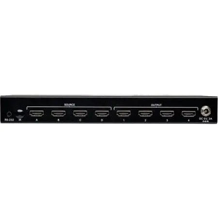EATON Tripp Lite 4x4 HDMI Matrix Switch Video/Audio 1920x1200 @ 60Hz/1080p TAA - 1920x1080 at 60Hz / 1080p - B119-4X4
