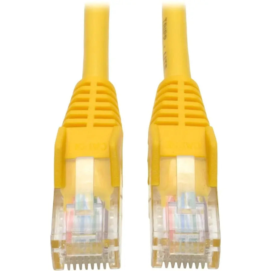 EATON Tripp Lite 50ft Cat5e Cat5 350MHz Snagless Patch Cable RJ45 M/M Yellow 50' - 50 ft Category 5e Network Cable for Network Device - First End: 1 x RJ-45 Network - Male - Second End: 1 x RJ-45 Network - ...  - N001-050-YW