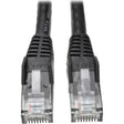 Tripp Lite 50ft Cat6 Gigabit Snagless Molded Patch Cable RJ45 M/M Black 50' - for Network Device - 50ft - 1 x RJ-45 Male Network - 1 x RJ-45 Male Network - Black - N201-050-BK EATON