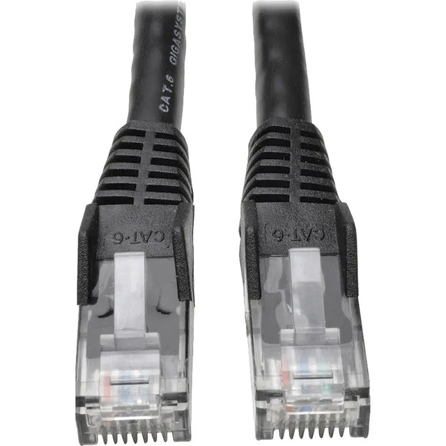 Tripp Lite 50ft Cat6 Gigabit Snagless Molded Patch Cable RJ45 M/M Black 50' - for Network Device - 50ft - 1 x RJ-45 Male Network - 1 x RJ-45 Male Network - Black - N201-050-BK EATON