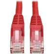 EATON Tripp Lite 50ft Cat6 Gigabit Snagless Molded Patch Cable RJ45 M/M Red 50' - 50ft - 1 x RJ-45 Male - 1 x RJ-45 Male - Red - N201-050-RD