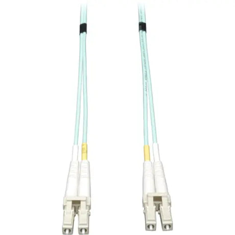 Tripp Lite 50M 10Gb Duplex Multimode 50/125 OM3 Fiber Cable LC/LC Aqua 164' - LSZH Fiber Patch Cable, (LC/LC) - Aqua, 50M (164-ft.) - N820-50M EATON