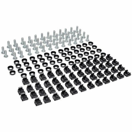 EATON Tripp Lite 50PC Rack Enclosure Square Hole Hardware 12-24 Screws & Washers - Cage Nut, Rack Screw, Cup Washer - Pan - 50 - SRCAGENUTS1224