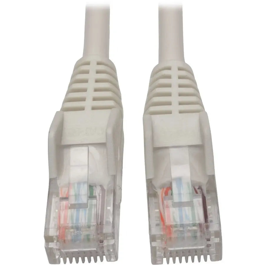 EATON Tripp Lite 5ft Cat5 Cat5e Snagless Molded Patch Cable UTP White RJ45 M/M 5' - Category 5e for Network Device, Router, Switch, Printer, Server - 128 MB/s - Patch Cable - 5 ft - 1 x RJ-45 Male Network -...  - N001-005-WH