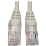 EATON Tripp Lite 5ft Cat5 Cat5e Snagless Molded Patch Cable UTP White RJ45 M/M 5' - Category 5e for Network Device, Router, Switch, Printer, Server - 128 MB/s - Patch Cable - 5 ft - 1 x RJ-45 Male Network -...  - N001-005-WH