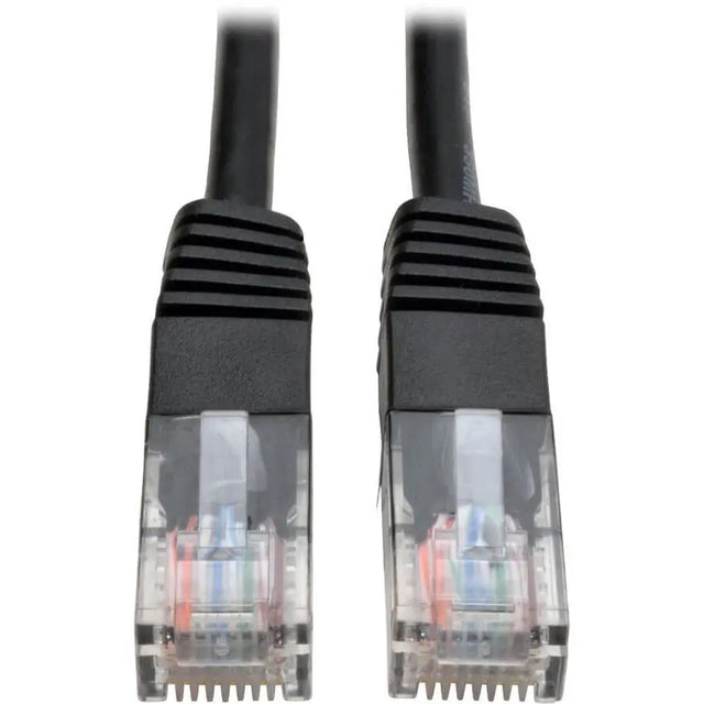 EATON Tripp Lite 5ft Cat5e / Cat5 350MHz Molded Patch Cable RJ45 M/M Black 5' - 5ft - 1 x RJ-45 Male - 1 x RJ-45 Male - Black - N002-005-BK