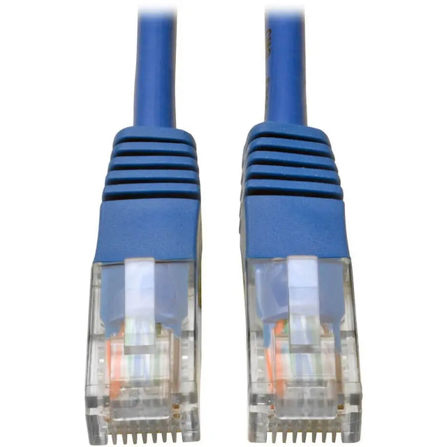 EATON Tripp Lite 5ft Cat5e / Cat5 350MHz Molded Patch Cable RJ45 M/M Blue 5' - 5ft - 1 x RJ-45 Male - 1 x RJ-45 Male - Blue - N002-005-BL