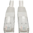 EATON Tripp Lite 5ft Cat6 Gigabit Molded Patch Cable RJ45 M/M 550MHz 24 AWG White - Category 6 for Network Device, Router, Modem, Blu-ray Player, Printer, Computer - 128 MB/s - Patch Cable - 5 ft - 1 x RJ-4...  - N200-005-WH
