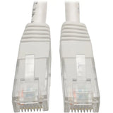 EATON Tripp Lite 5ft Cat6 Gigabit Molded Patch Cable RJ45 M/M 550MHz 24 AWG White - Category 6 for Network Device, Router, Modem, Blu-ray Player, Printer, Computer - 128 MB/s - Patch Cable - 5 ft - 1 x RJ-4...  - N200-005-WH