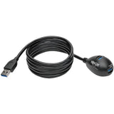 EATON Tripp Lite 6ft 2-Port USB 3.0 SuperSpeed Desktop Extension Cable M/F 6' - USB for Digital Camera, Desktop Computer, Hard Drive, Notebook - 640 MB/s - Extension Cable - 5.91 ft - 1 x Type A Male USB - ...  - U324-006-DSK2