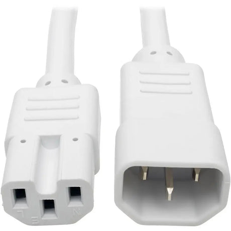 EATON Tripp Lite 6ft Heavy Duty Power Extension Cord 15A 14 AWG C14 C15 White 6' - For PDU, UPS - 250 V AC Voltage Rating - 15 A Current Rating - White - P018-006-AWH