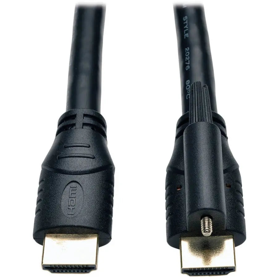EATON Tripp Lite 6ft High Speed HDMI Cable with Ethernet and Locking Connector Ultra HD 4K x 2K M/M 6' - HDMI for Audio/Video Device, TV, Monitor - 1.28 GB/s - 6 ft - 1 x HDMI Male Digital Audio/Video - 1 x - P569-006-LOCK