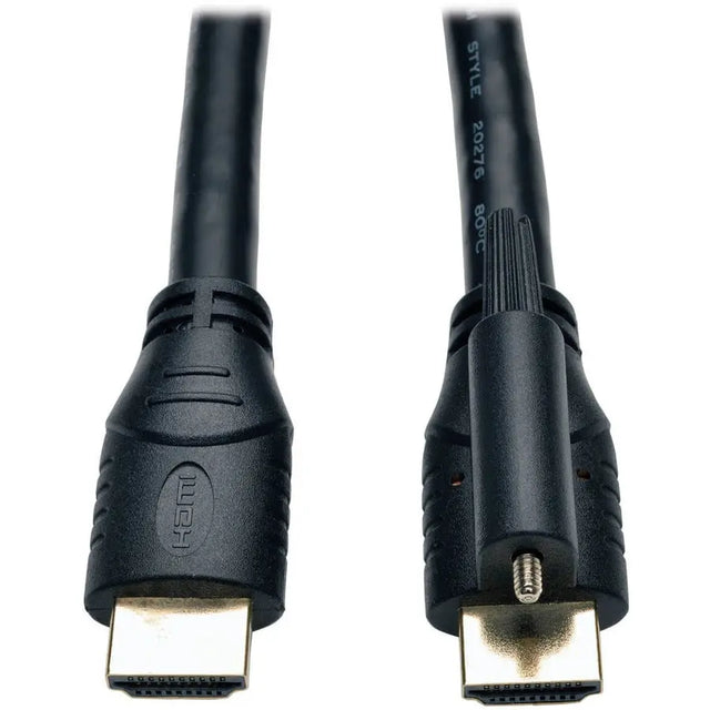 EATON Tripp Lite 6ft High Speed HDMI Cable with Ethernet and Locking Connector Ultra HD 4K x 2K M/M 6' - HDMI for Audio/Video Device, TV, Monitor - 1.28 GB/s - 6 ft - 1 x HDMI Male Digital Audio/Video - 1 x - P569-006-LOCK