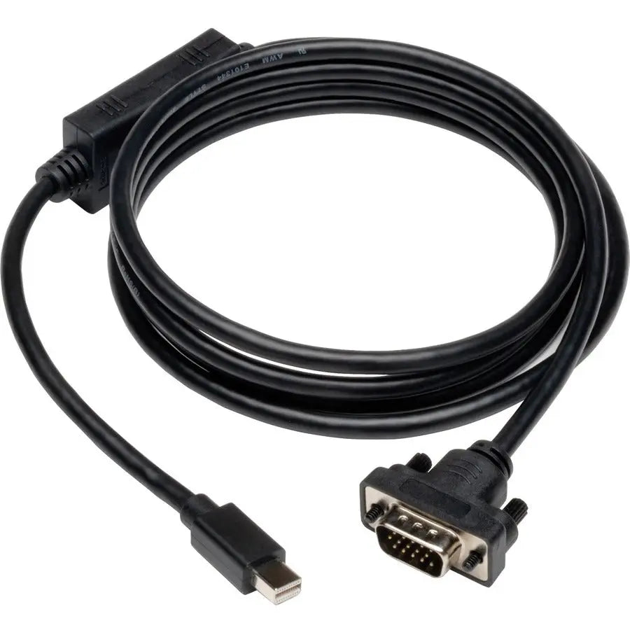 EATON Tripp Lite 6ft Mini DisplayPort to VGA Adapter Active Converter mDP to VGA 1920 x 1200 DPort 1.2 M/M - DisplayPort/VGA for Video Device, Monitor, Projector, TV, Graphics Card - 6 ft - 1 x HD-15 Male V...  - P586-006-VGA-V2