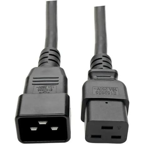 EATON Tripp Lite 6ft Power Cord Extentsion Cable C19 to C20 Heavy Duty 15A 14AWG 6' - For Server, Router, Switch, PDU, UPS - 230 V AC Voltage Rating - 15 A Current Rating - Black" - P036-006-15A