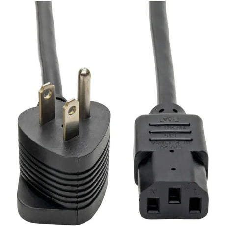 EATON Tripp Lite 6ft Power Cord Piggyback Extension Cord, NEMA 5-15P/5-15R to C13 - 13A, 125V, 16 AWG - 6 ft. (1.83 m) Black Piggyback Power Cord - P006-006-515MF