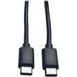 EATON Tripp Lite 6ft USB 2.0 Cable Hi-Speed USB Type-C USB-C to USB-C M/M - USB for Smartphone, Tablet, Ultrabook, Chromebook - 60 MB/s - 6 ft - 1 x Type C Male USB - 1 x Type C Male USB - Nickel Plated, Go - U040-006-C