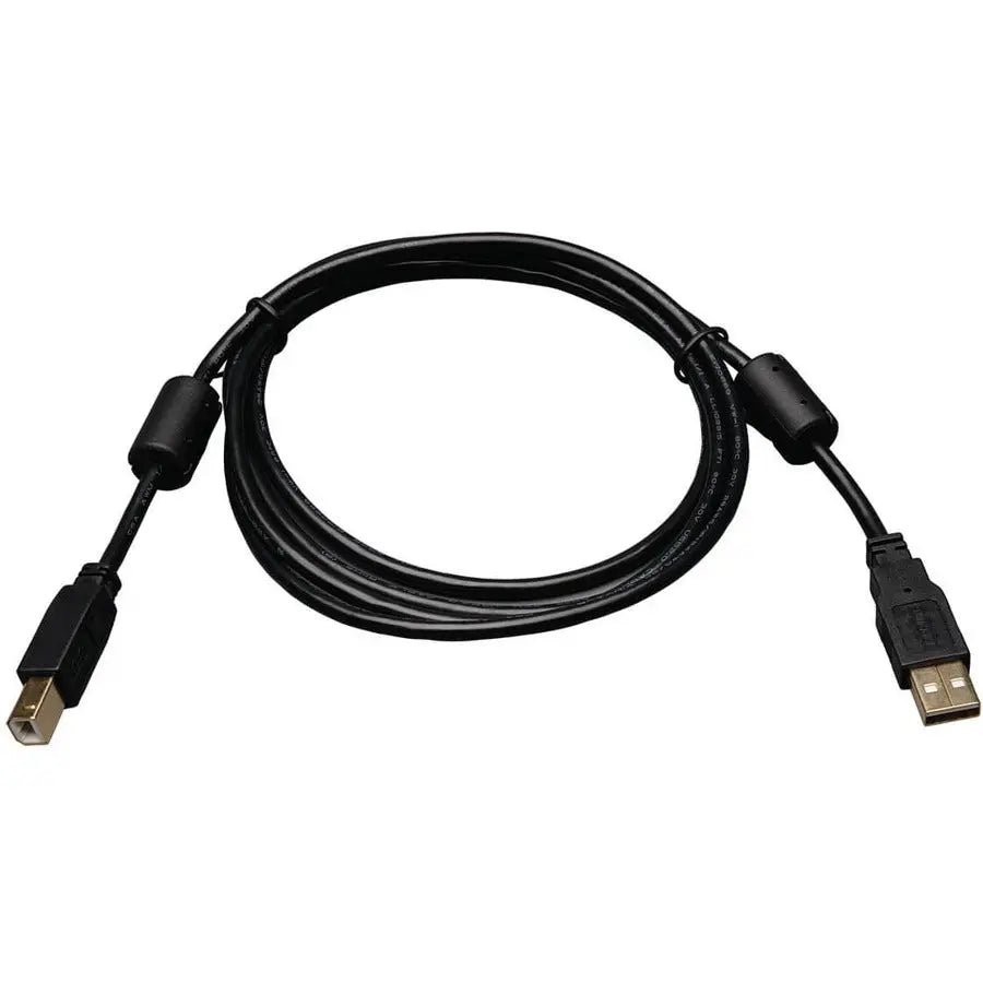 EATON Tripp Lite 6ft USB 2.0 Hi-Speed A/B Device Cable Ferrite Chokes M/M 6' - Type A Male USB - Type B Male USB - 6ft - Black - U023-006