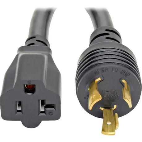 EATON Tripp Lite 6in Power Cord Adapter Cable L5-20P to 5-15/20R with Locking Connectors Heavy Duty 20A 12AWG 6" - 120 V AC Voltage Rating - 20 A Current Rating - Black - P046-06N-T