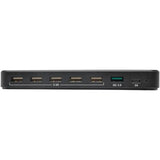 EATON Tripp Lite 7-Port USB Charging Station Hub Quick Charge 3.0, USB-C, Storage - 60 W Output Power - 120 V AC, 230 V AC Input Voltage - 5 V DC Output Voltage - 3 A Output Current - U280-007-CQC-ST