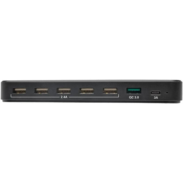 EATON Tripp Lite 7-Port USB Charging Station Hub Quick Charge 3.0, USB-C, Storage - 60 W Output Power - 120 V AC, 230 V AC Input Voltage - 5 V DC Output Voltage - 3 A Output Current - U280-007-CQC-ST