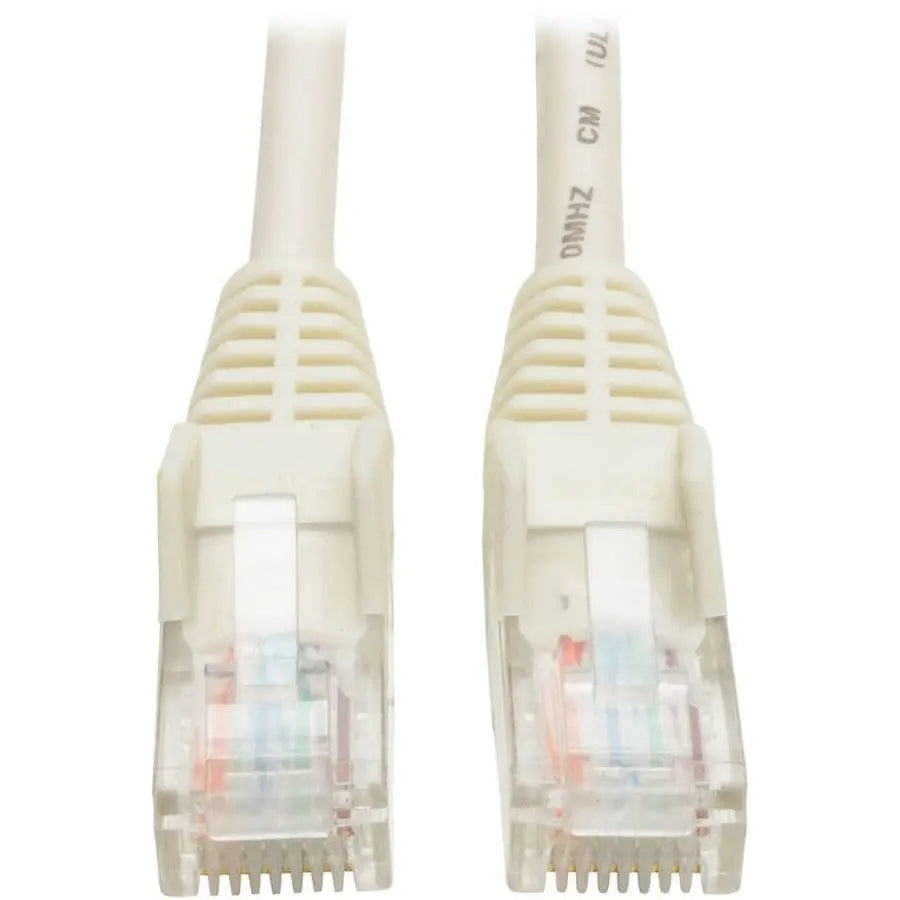 EATON Tripp Lite 7ft Cat5e / Cat5 350MHz Snagless Patch Cable RJ45 M/M White 7' - 7 ft Category 5e Network Cable for Network Device - First End: 1 x RJ-45 Network - Male - Second End: 1 x RJ-45 Network - Ma...  - N001-007-WH
