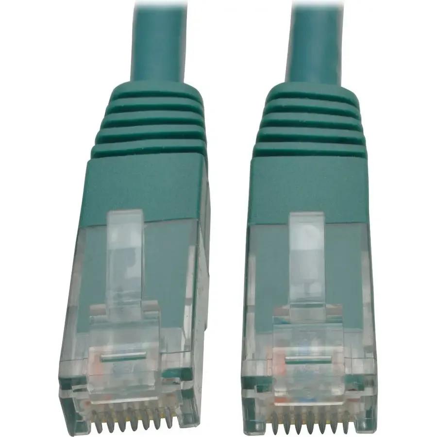 EATON Tripp Lite 7ft Cat6 Gigabit Molded Patch Cable RJ45 M/M 550MHz 24 AWG Green - Category 6 for Network Device, Router, Modem, Blu-ray Player, Printer, Computer - 128 MB/s - Patch Cable - 7 ft - 1 x RJ-4...  - N200-007-GN
