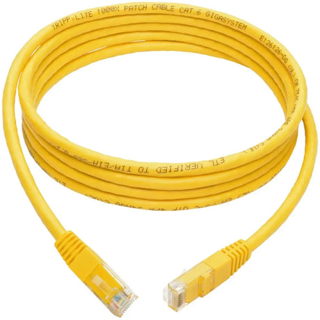 EATON Tripp Lite 7ft Cat6 Gigabit Molded Patch Cable RJ45 M/M 550MHz 24AWG Yellow - Category 6 for Network Device, Router, Modem, Blu-ray Player, Printer, Computer - 128 MB/s - Patch Cable - 7 ft - 1 x RJ-4...  - N200-007-YW