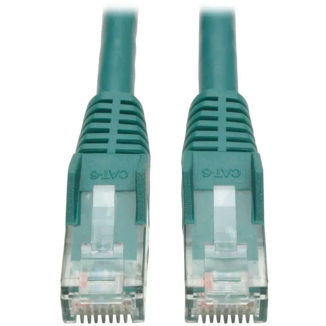 EATON Tripp Lite 7ft Cat6 Gigabit Snagless Molded Patch Cable RJ45 M/M Green 7' - 7ft - 1 x RJ-45 Male - RJ-45 Male - Green - N201-007-GN