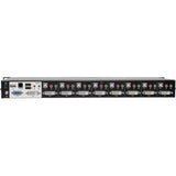 EATON Tripp Lite 8-Port KVM Switch DVI/USB w Audio & Peripheral Sharing 1U 1080p - 8 Computer(s) - 1 Local User(s) - 2048 x 1536 - 11 x USB - 9 x DVI1 x VGA - Rack-mountable - 1U - B024-DUA8-SL