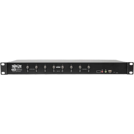 EATON Tripp Lite 8-Port KVM Switch DVI/USB w Audio & Peripheral Sharing 1U 1080p - 8 Computer(s) - 1 Local User(s) - 2048 x 1536 - 11 x USB - 9 x DVI1 x VGA - Rack-mountable - 1U - B024-DUA8-SL