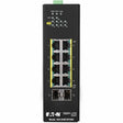 EATON Tripp Lite 8-Port Lite Managed Industrial Gigabit Ethernet Switch - 10/100/1000 Mbps, PoE+ 30W, 2 GbE SFP Slots, -10&deg; to 60&deg;C, DIN Mount - 8 Ports - Manageable - Gigabit Ethernet - 10/100/1000...  - NGI-S08C2POE8