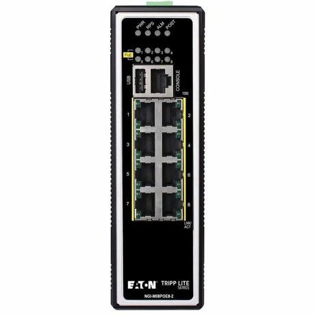 Tripp Lite 8-Port Managed Industrial Gigabit Ethernet Switch - Layer 2, 1 Gbps, PoE+ 30W, -40&deg; to 75&deg;C, DIN Mount - 8 Ports - Manageable - Gigabit Ethernet - 10/100/1000Base-T - TAA Compliant ...  - NGI-M08POE8-L2 EATON