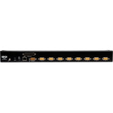 EATON Tripp Lite 8-Port Rackmount KVM Switch w/ Built in IP and On Screen Display 1U - 8 Computer(s) - 1 Local User(s) - 64 Remote User(s) - 2048 x 1536 - 1 x Network (RJ-45) - 1 x USB - Rack-mountable - 1U...  - B022-U08-IP