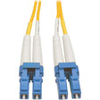EATON Tripp Lite 8M Duplex Singlemode 9/125 Fiber Optic Patch Cable LC/LC 26' 26ft 8 Meter - 26.20 ft Fiber Optic Network Cable for Network Device, Patch Panel, Switch - First End: 2 x LC Network - Male - S...  - N370-08M