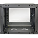 EATON Tripp Lite 9U Wall Mount Rack Enclosure Server Cabinet w/ Acrylic Glass Front Door - For LAN Switch - 9U Rack Height x 19" Rack Width x 16.50" Rack Depth - Wall Mountable - Black - Plexiglass - 200 lb - SRW9UG