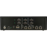 Tripp Lite B002-DP2AC2-N4 2-Port NIAP PP4.0-Certified DisplayPort KVM Switch - 2 Computer(s) - 1 Local User(s) - 3840 x 2160 - 50 Hz, 60 Hz - 7 x USB - Yes - 6 x DisplayPort - TAA Compliant EATON