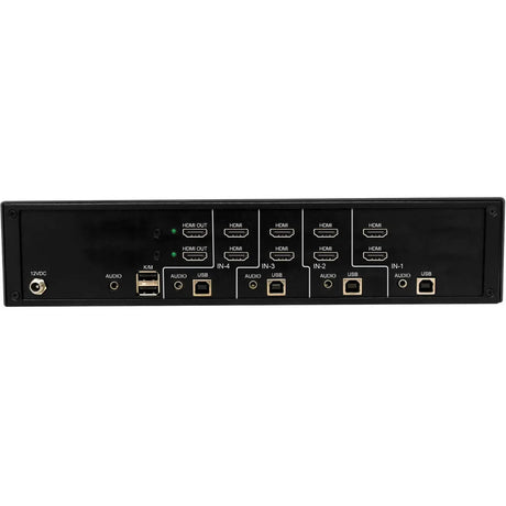 EATON Tripp Lite B002-H2A4-N4 4-Port Dual-Monitor NIAP PP4.0-Certified HDMI KVM Switch - 4 Computer(s) - 1 Local User(s) - 3840 x 2160 - 50 Hz, 60 Hz - 6 x USB - 10 x HDMI - TAA Compliant