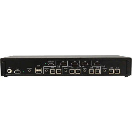 EATON Tripp Lite B002-HD1AC4-N4 4-Port NIAP PP4.0-Certified KVM Switch - 4 Computer(s) - 1 Local User(s) - 3840 x 2160 - 50 Hz, 60 Hz - 11 x USB - Yes - 1 x HDMI - 4 x DisplayPort - TAA Compliant
