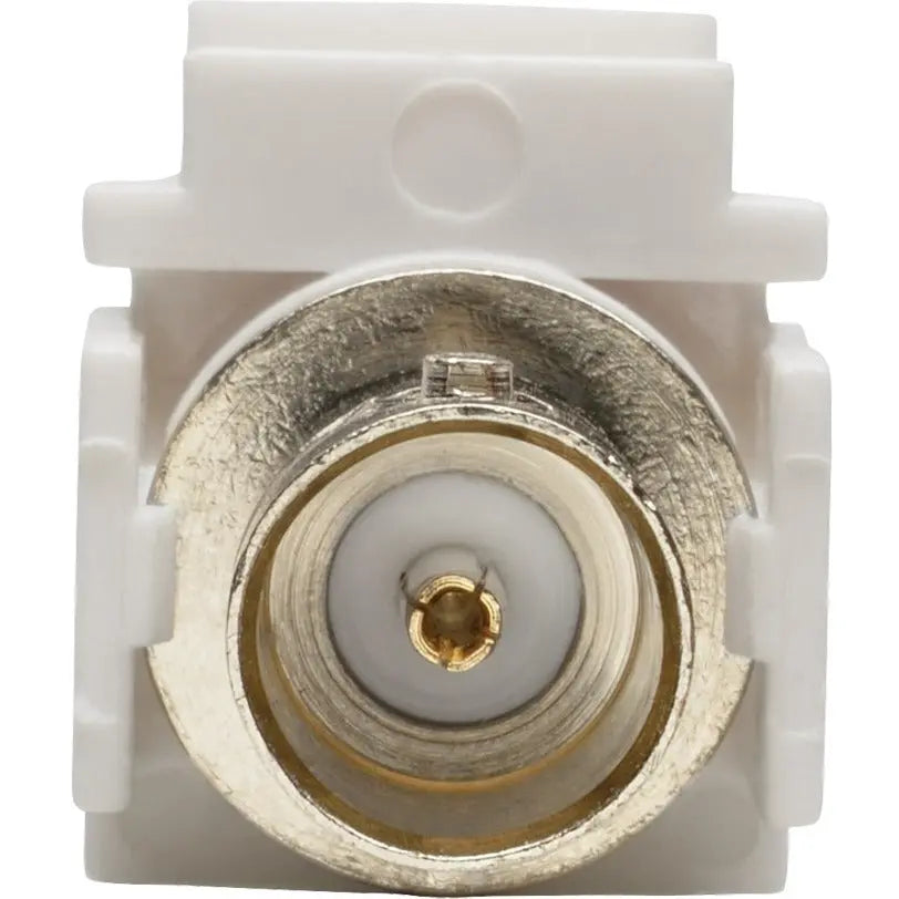 EATON Tripp Lite BNC Keystone Panel Mount Coupler All-in-One Coaxial F/F 75 Ohms - 1 x BNC Female Audio/Video - 1 x BNC Female Audio/Video - Nickel Plated Connector - Gold Plated Contact - White - A230-001-KP